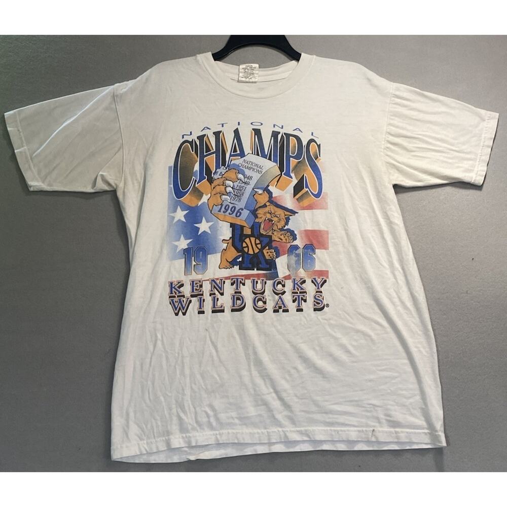 Vintage 1996 University of Kentucky Wildcats National Champs T-Shirt Size L